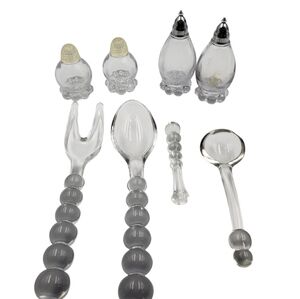 Vintage Imperial Glass Candlewick Bubble Utensils Salt Pepper Shakers 8 …